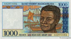 1000 Francs - 200 Ariary MADAGASCAR  1994 P.076a