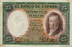 25 Pesetas SPANIEN  1931 P.081