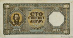 100 Dinara SERBIE  1943 P.33 SUP+