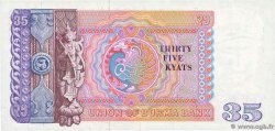 35 Kyats BURMA (SEE MYANMAR)  1986 P.63 AU