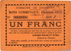 1 Franc FRANCE Regionalismus und verschiedenen Drocourt 1915 JP.62-0455 VZ