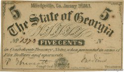 5 Cents VEREINIGTE STAATEN VON AMERIKA Milledgeville 1863 PS.0857