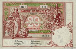 20 Francs BELGIEN  1910 P.067