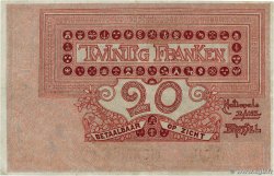 20 Francs BELGIEN  1910 P.067 SS