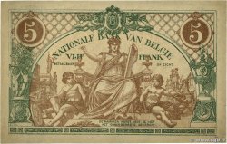 5 Francs BELGIUM  1921 P.075b VF