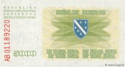 5000 Dinara BOSNIA HERZEGOVINA  1993 P.016a UNC