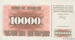 10000 Dinara BOSNIA-HERZEGOVINA  1993 P.017a FDC