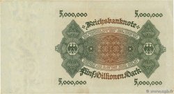 5 Millionen Mark DEUTSCHLAND  1923 P.090 fVZ