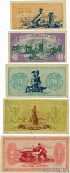 25 Centimos au 2 Pesetas Lot SPAIN  1936 PS.601 602 603 604 605 UNC