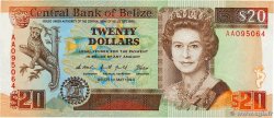 20 Dollars BELIZE  1990 P.55