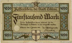 5000 Mark GERMANY Coblenz 1923 