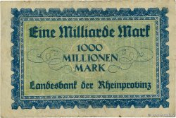 1 Milliarde Mark ALLEMAGNE Düsseldorf 1918  TB