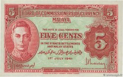 5 Cents MALAYA  1941 P.07a