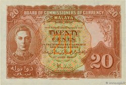 20 Cents MALAYA  1941 P.09a