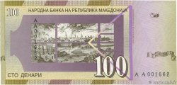 100 Denari MACEDONIA DEL NORD  2000 P.20 q.FDC