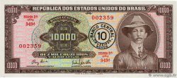 10 Cruzeiros Novos sur 10000 Cruzeiros BRASILE  1967 P.190a FDC