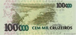 100 Cruzeiros Reais sur 100000 Cruzeiros BRASILIEN  1993 P.238 ST