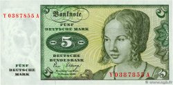 5 Deutsche Mark GERMAN FEDERAL REPUBLIC  1980 P.30b fST+