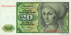 20 Deutsche Mark  ALLEMAGNE FÉDÉRALE  1980 P.32d TTB