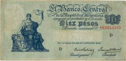 10 Pesos  ARGENTINA  1936 P.253a F