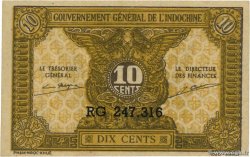 10 Cents INDOCHINE FRANÇAISE  1942 P.089a