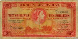 10 Shillings BERMUDA  1957 P.19b F-