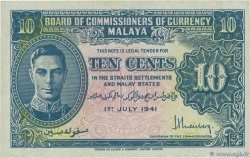 10 Cents MALAYA  1941 P.08