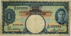 1 Dollar MALAYA  1941 P.11 q.MB