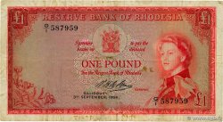 1 Pound RHODESIEN  1964 P.25a fS