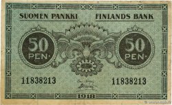 50 Pennia FINLAND  1918 P.034 F