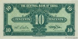 10 Cents CHINA  1940 P.0226 ST