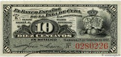 10 Centavos  CUBA  1897 P.052a