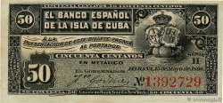 50 Centavos  CUBA  1896 P.046a