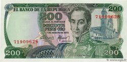 200 Pesos Oro  COLOMBIA  1975 P.417b