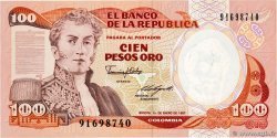 100 Pesos Oro  COLOMBIA  1987 P.426c