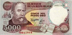 5000 Pesos Oro  COLOMBIA  1992 P.436A