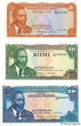 100 Shillings Lot KENIA  1978 P.15 P.16 P.17