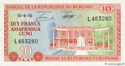 10 Francs  BURUNDI  1970 P.20b