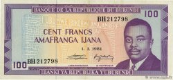 100 Francs  BURUNDI  1981 P.29b