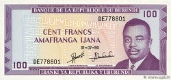 100 Francs  BURUNDI  1990 P.29c