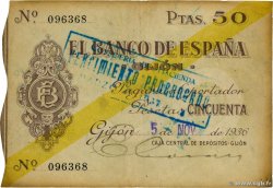 50 Pesetas  SPAIN Gijon 1936 PS.574