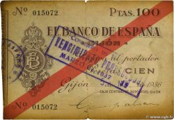 100 Pesetas  SPAIN Gijon 1936 PS.575