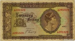 20 Frang  LUXEMBOURG  1943 P.42a
