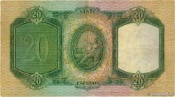 20 Escudos PORTUGAL  1954 P.153b F+