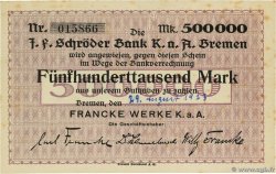 500000 Mark DEUTSCHLAND Bremen 1923 