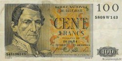 100 Francs BELGIUM  1954 P.129b