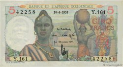 5 Francs  FRENCH WEST AFRICA  1953 P.36