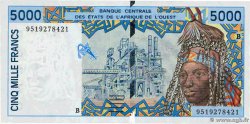 5000 Francs WEST AFRIKANISCHE STAATEN  1995 P.213Bd