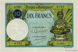 10 Francs MADAGASCAR  1957 P.036