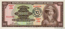 10 Cruzeiros Novos sur 10000 Cruzeiros BRASILIEN  1967 P.190b